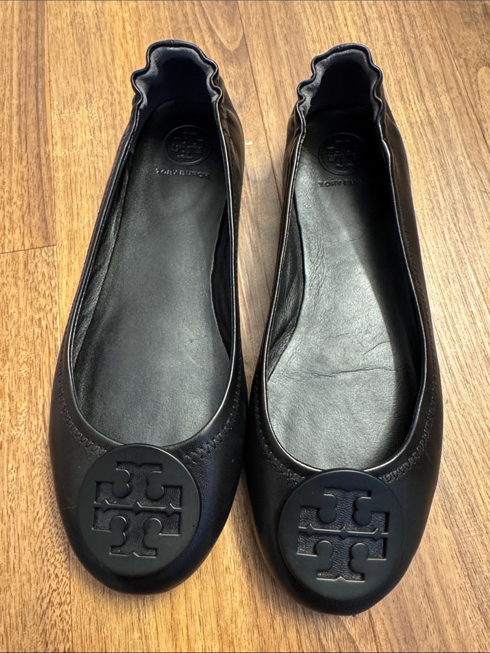 Tory Burch flats Minnie travel ballet with logo size 7.5